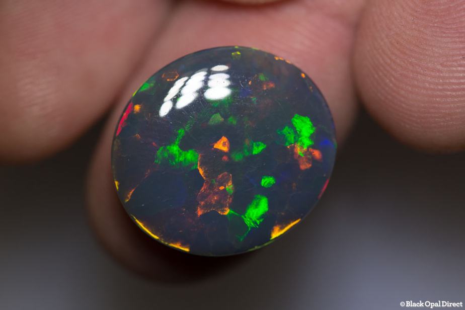 11.81 ct gem black opal 20x17x5mm