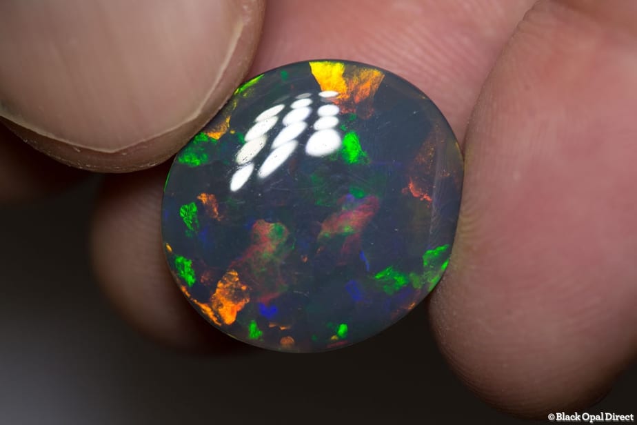 11.81 ct gem black opal 20x17x5mm