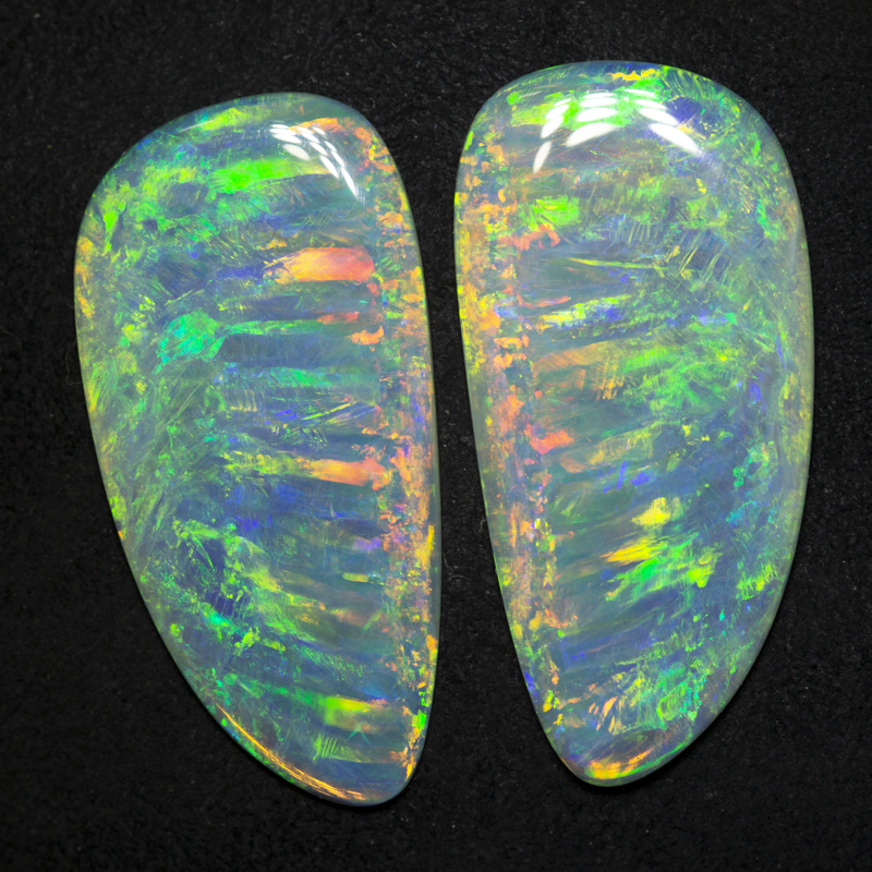 12.33 ct gem crystal opal pair 28x13.8x2.2mm
