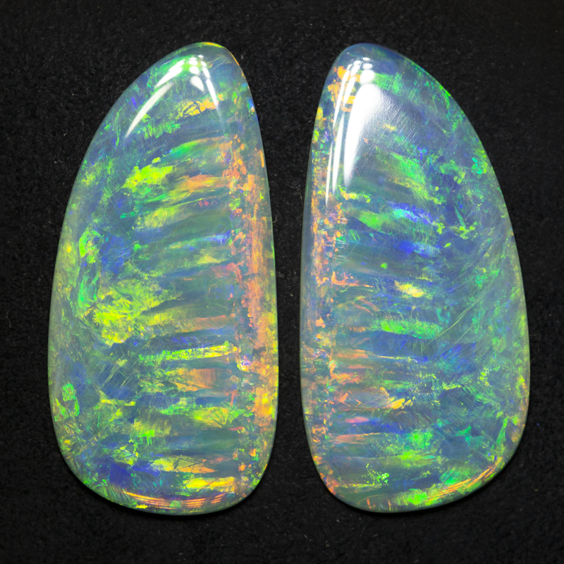 12.33 ct gem crystal opal pair 28x13.8x2.2mm