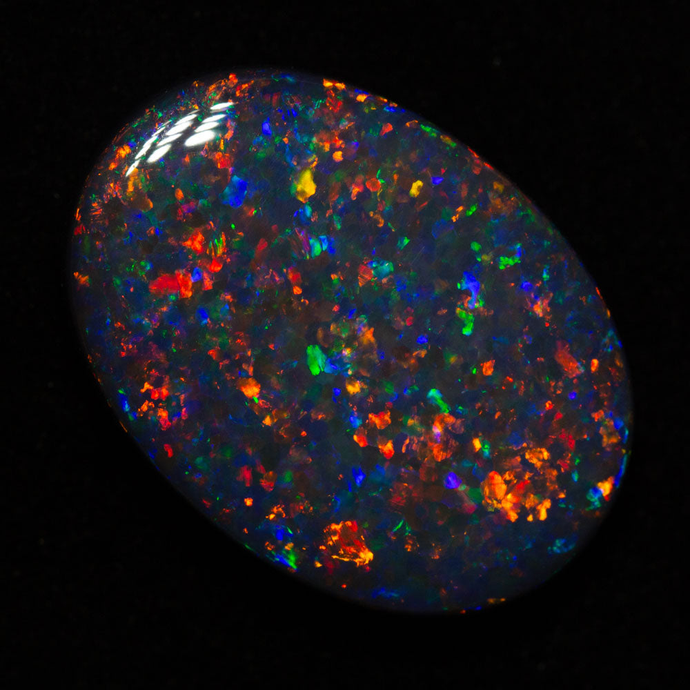 15.16 ct gem black opal 21.8x15.8x6.4mm