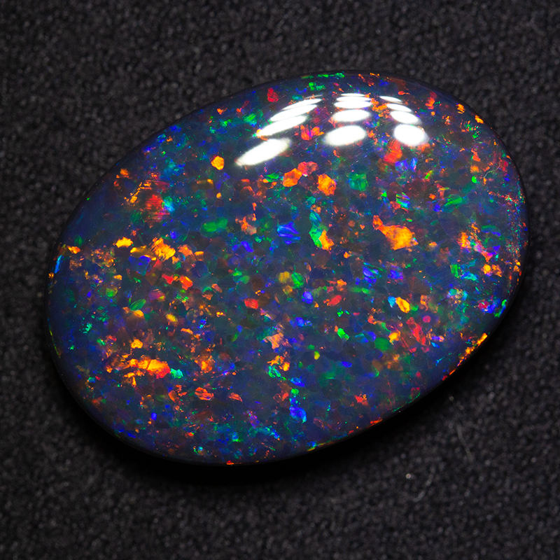 15.16 ct gem black opal 21.8x15.8x6.4mm