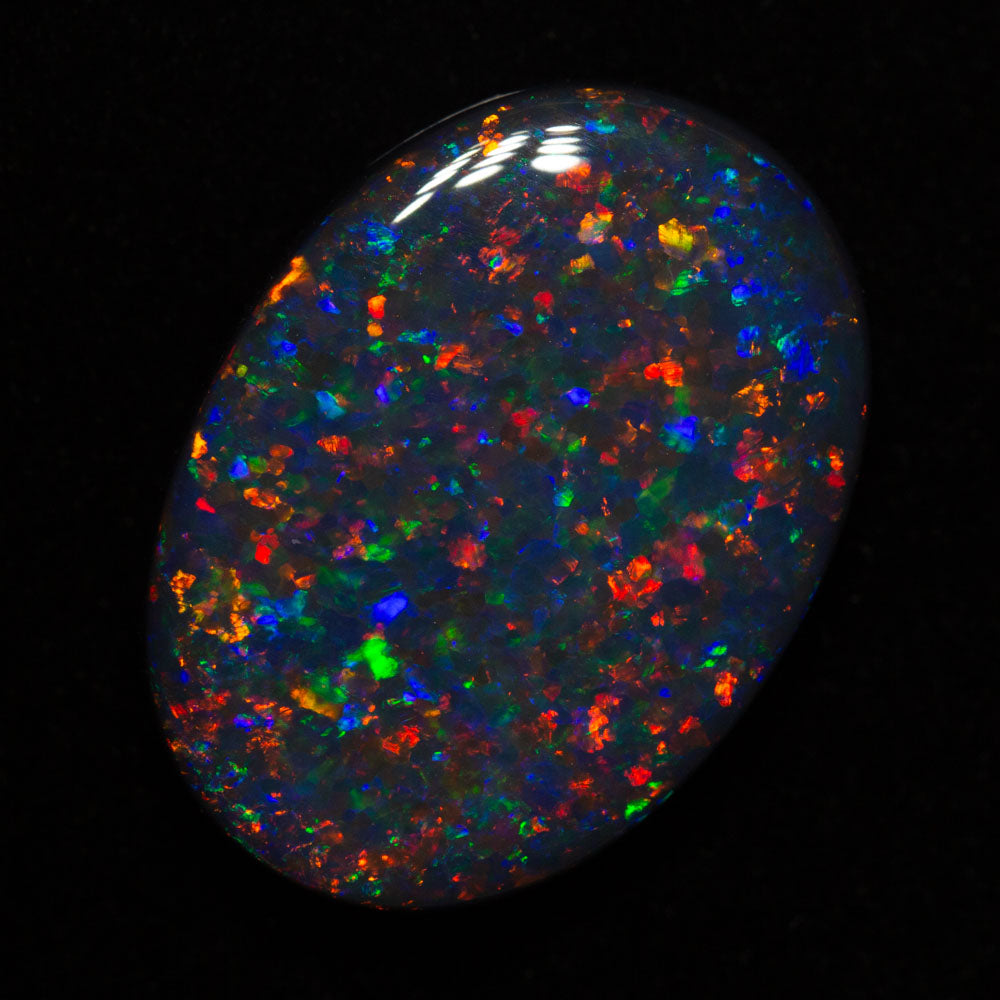 15.16 ct gem black opal 21.8x15.8x6.4mm