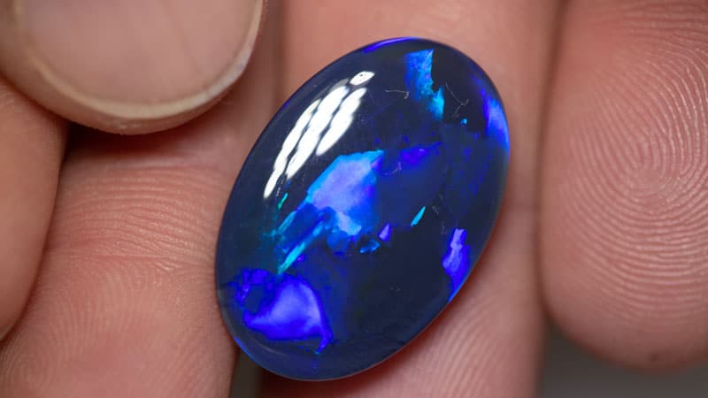 16.01 ct black opal 25x16.5x5mm