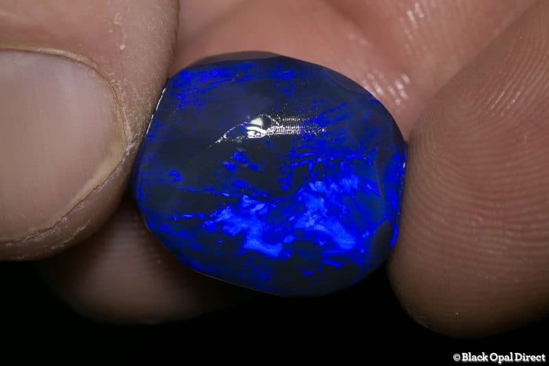 18.39 ct black opal rub 18mm across