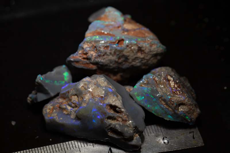198 ct rough opal parcel 4pc