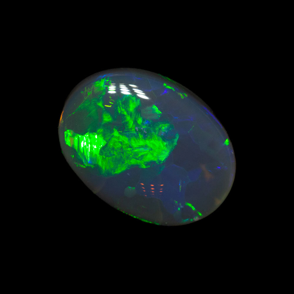 Australian 2.01 ct double-sided black opal 10.3x7.8x3.7mm | Black