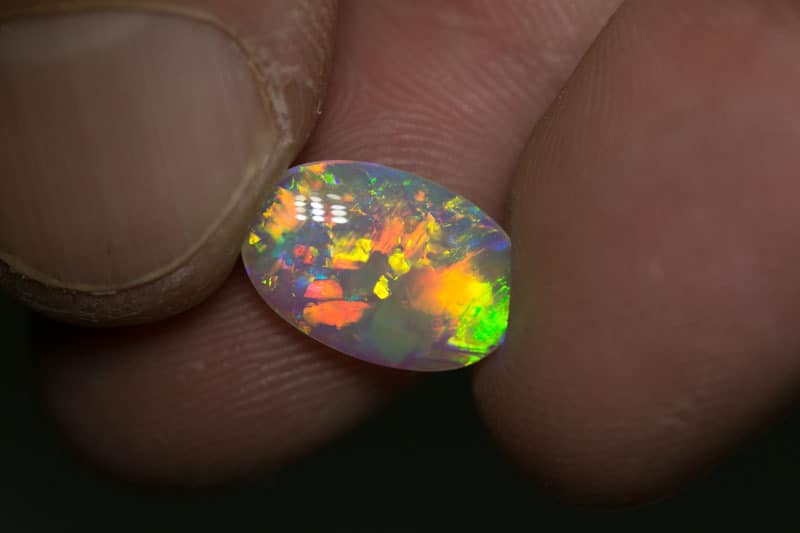 2.02 ct gem double sided crystal opal 13.5x9x3mm