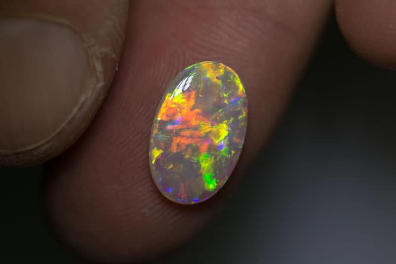 2.02 ct gem double sided crystal opal 13.5x9x3mm