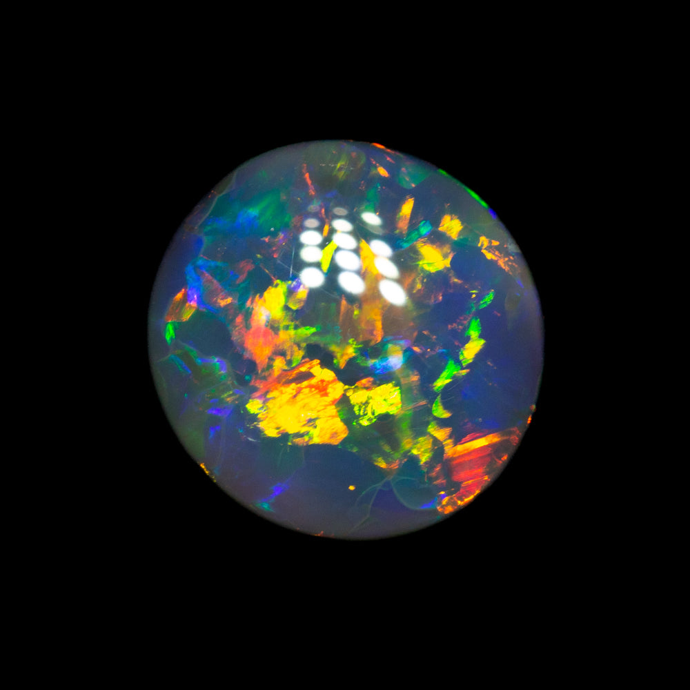 2.07 ct gem black opal 8.1x7.7x4.9mm