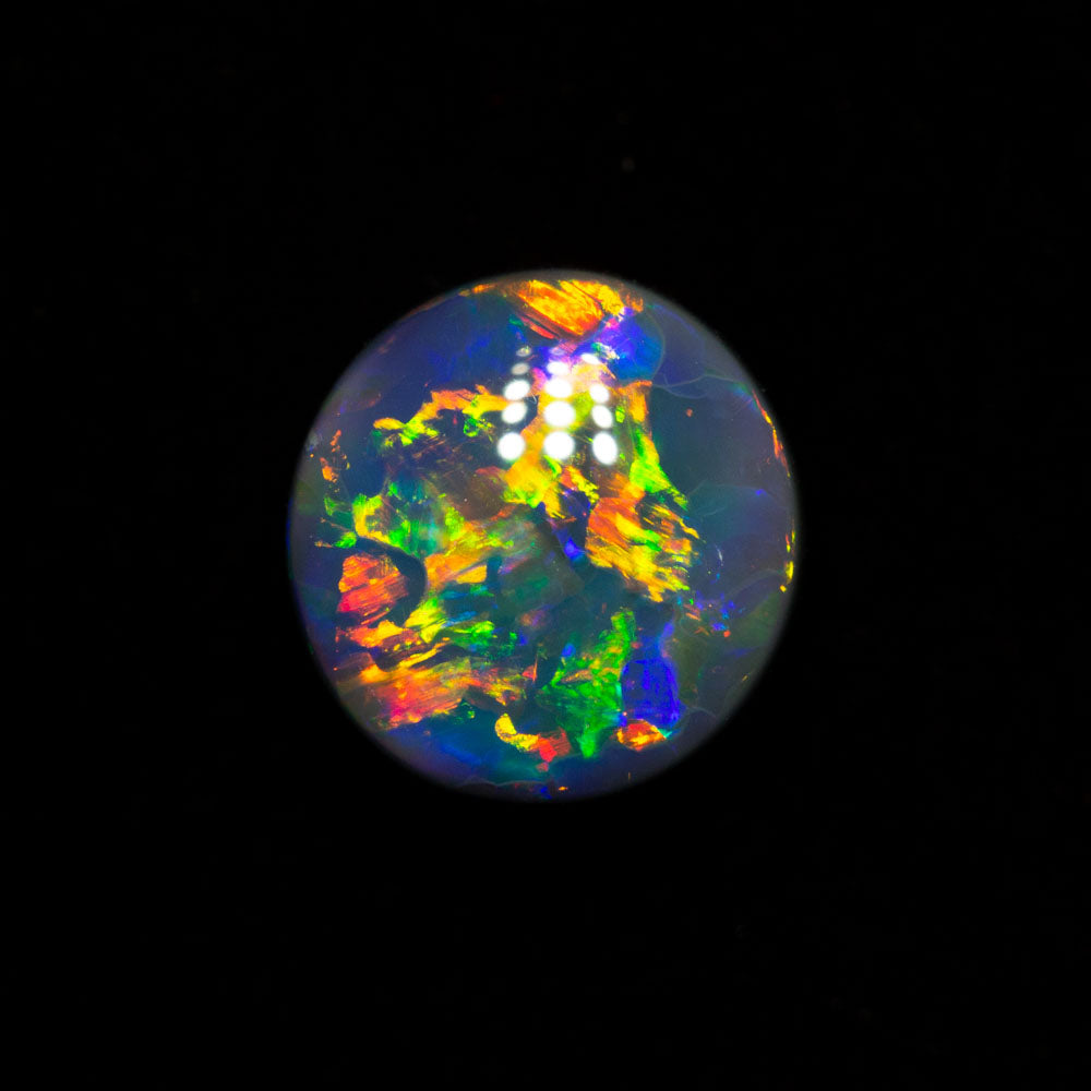 2.07 ct gem black opal 8.1x7.7x4.9mm