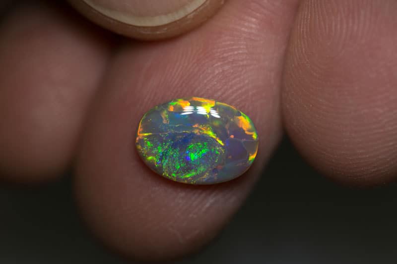 2.07 ct dark opal 15x8x3mm