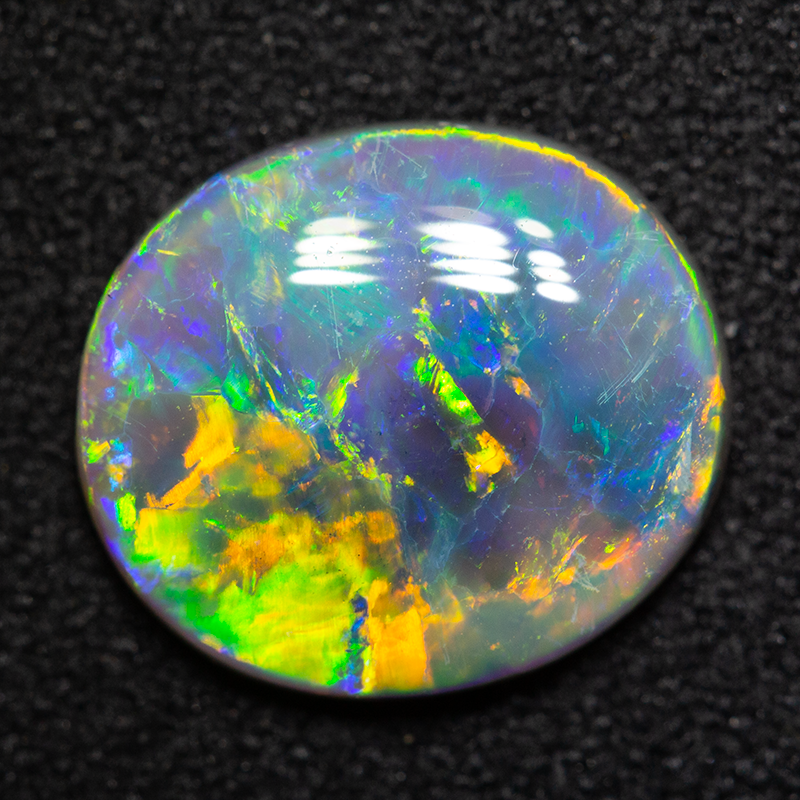 2.12 ct dark opal 11.5x10.1x2.7mm