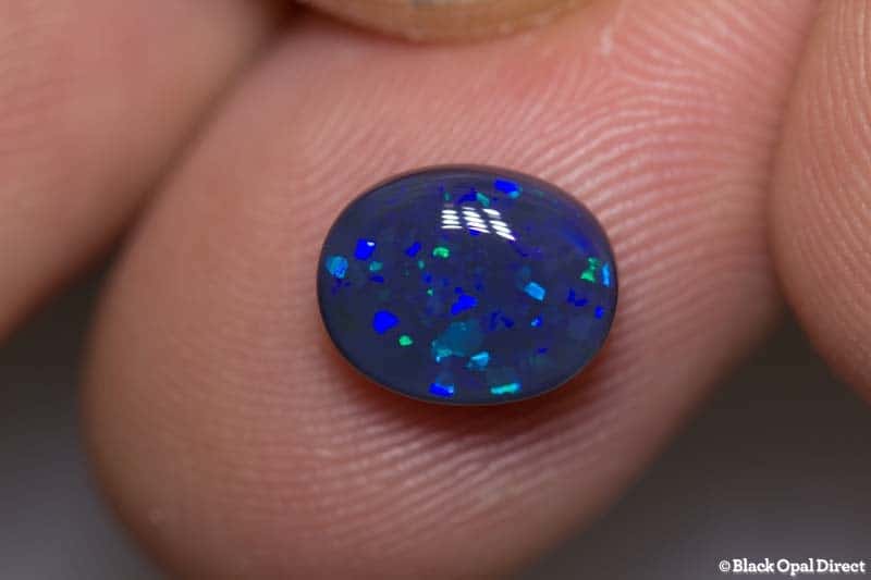 2.15 ct black opal 9.5x7.8x4mm