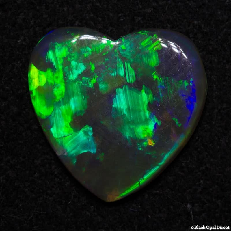 2.15ct dark crystal opal heart
