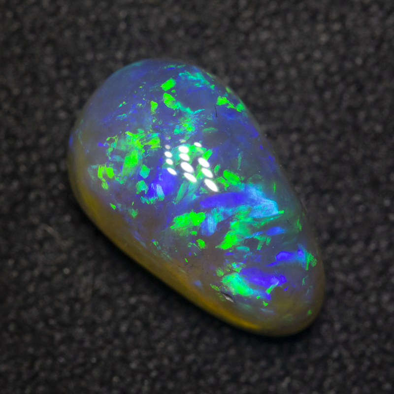 2.18 ct black crystal opal 10.7x6.4x5.3mm
