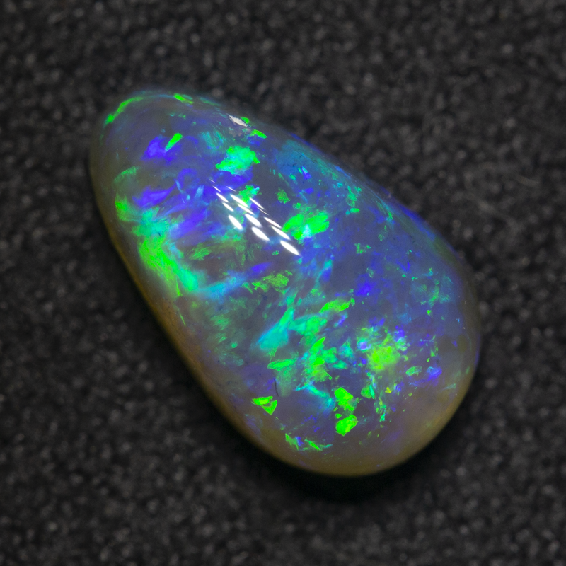 2.18 ct black crystal opal 10.7x6.4x5.3mm