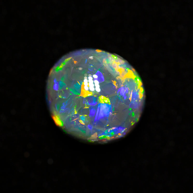 2.19 ct gem black opal 8.1x7.6x5.4mm