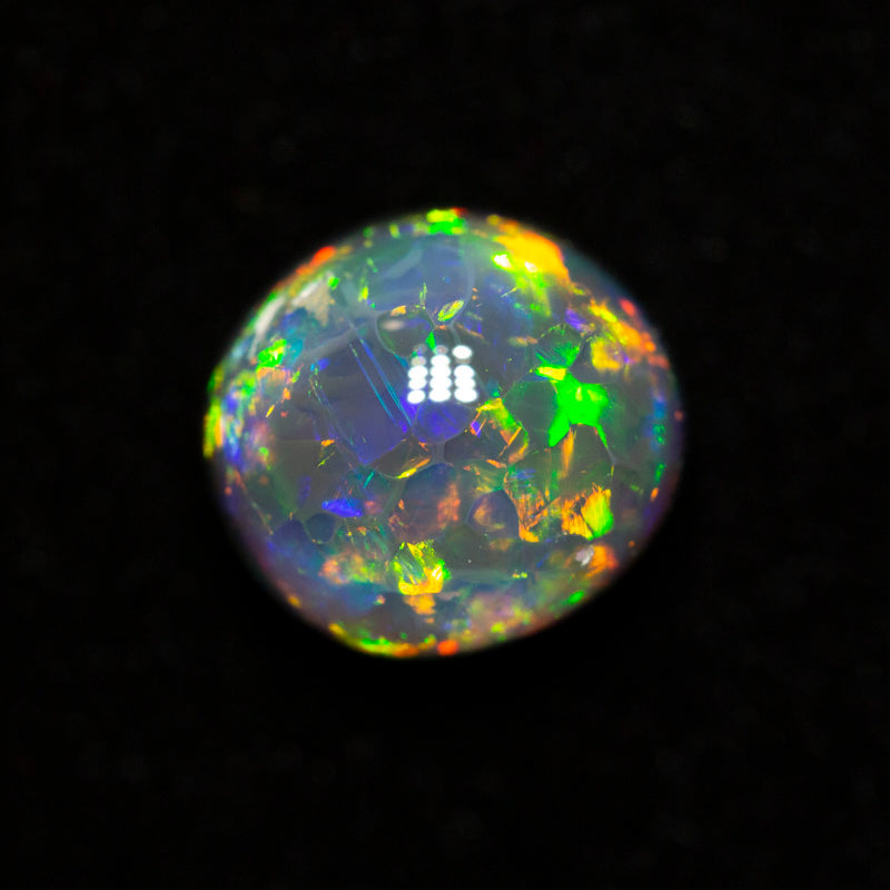 2.19 ct gem black opal 8.1x7.6x5.4mm