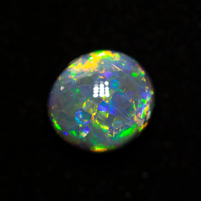 2.19 ct gem black opal 8.1x7.6x5.4mm