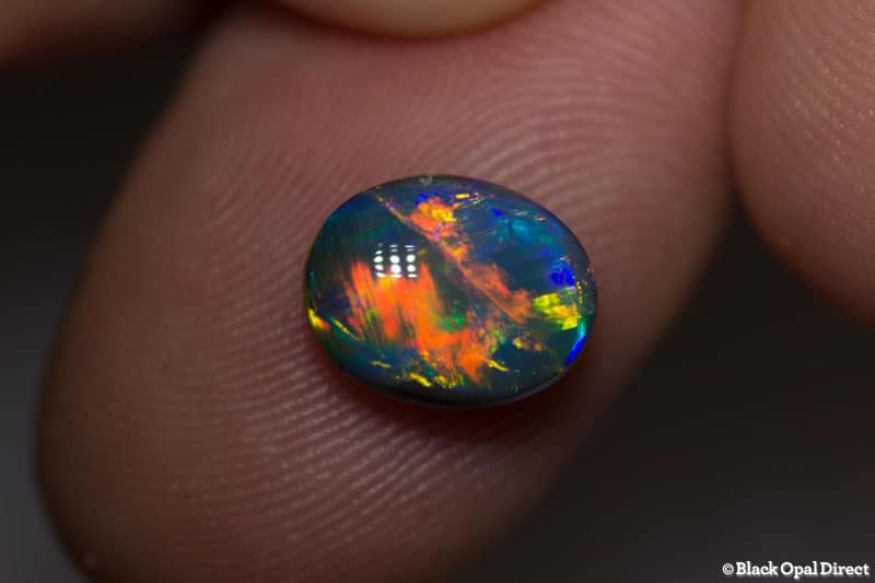 2.33 ct gem black opal 10x8x4mm