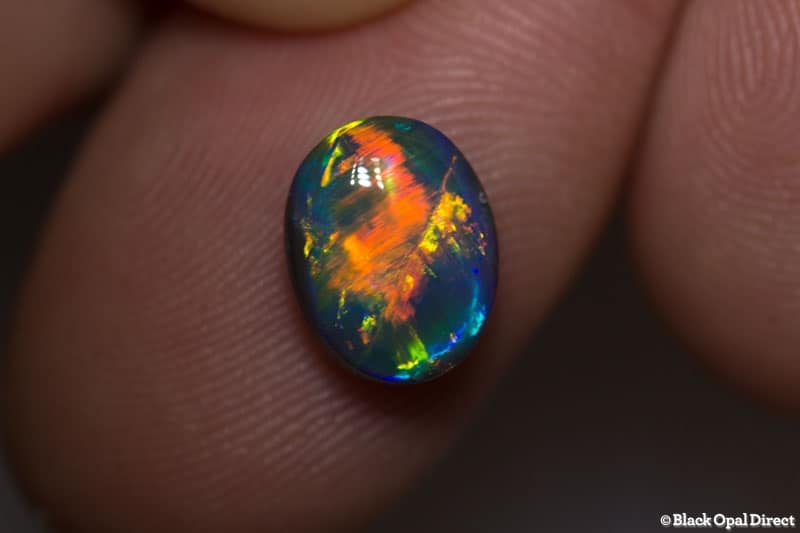 2.33 ct gem black opal 10x8x4mm