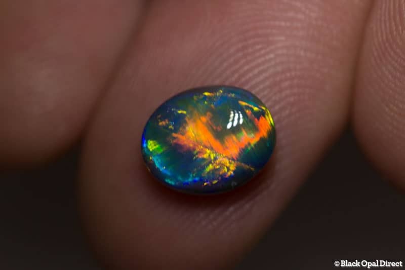 2.33 ct gem black opal 10x8x4mm