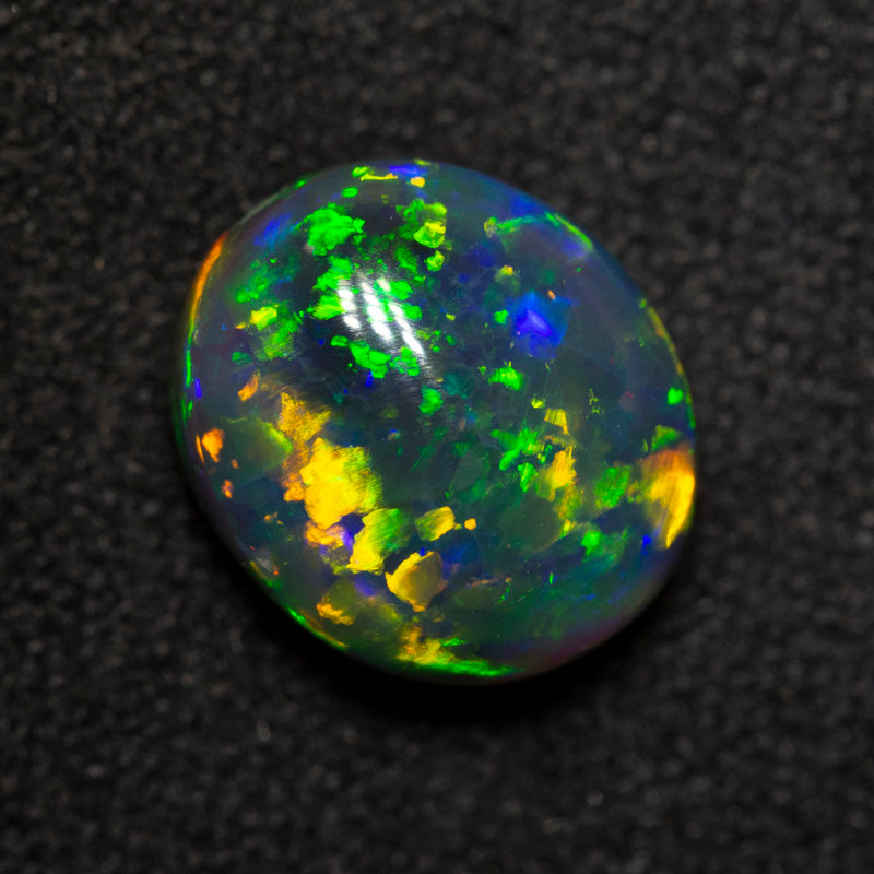 2.24 ct gem black opal 9.4x8.1x4.8mm