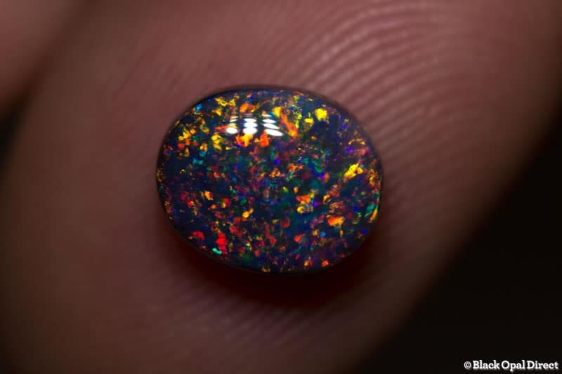2.27 ct black opal gem 9x8x5mm