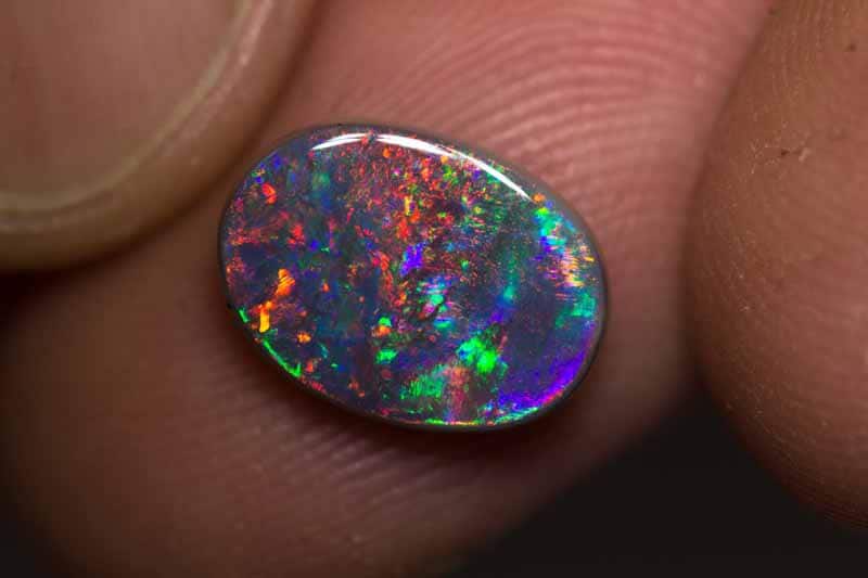 2.28 ct semi black gem opal 11.5x8.5x3mm