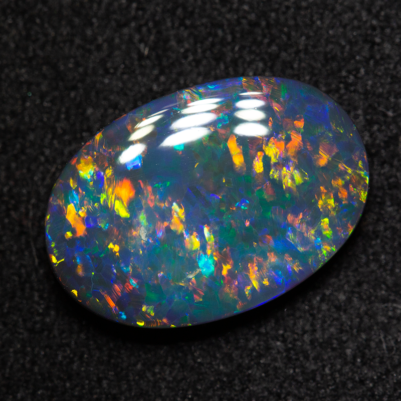 2.30 ct black opal 12.5x8.6x3.1mm
