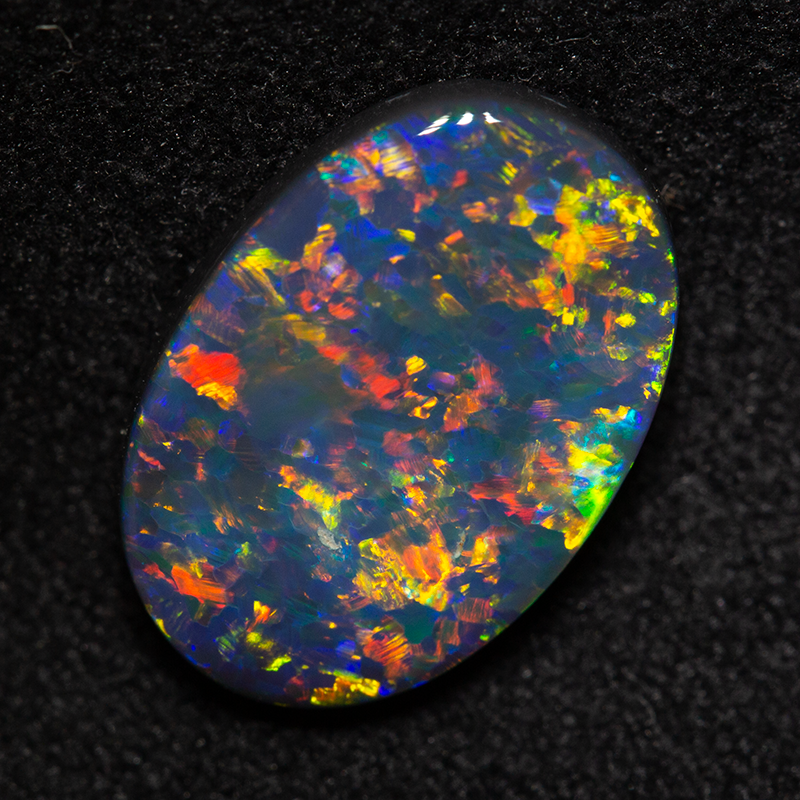 2.30 ct black opal 12.5x8.6x3.1mm