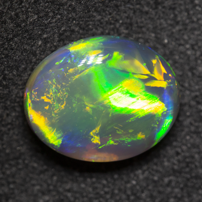 2.32 ct black crystal opal 10x7.9x4.9mm