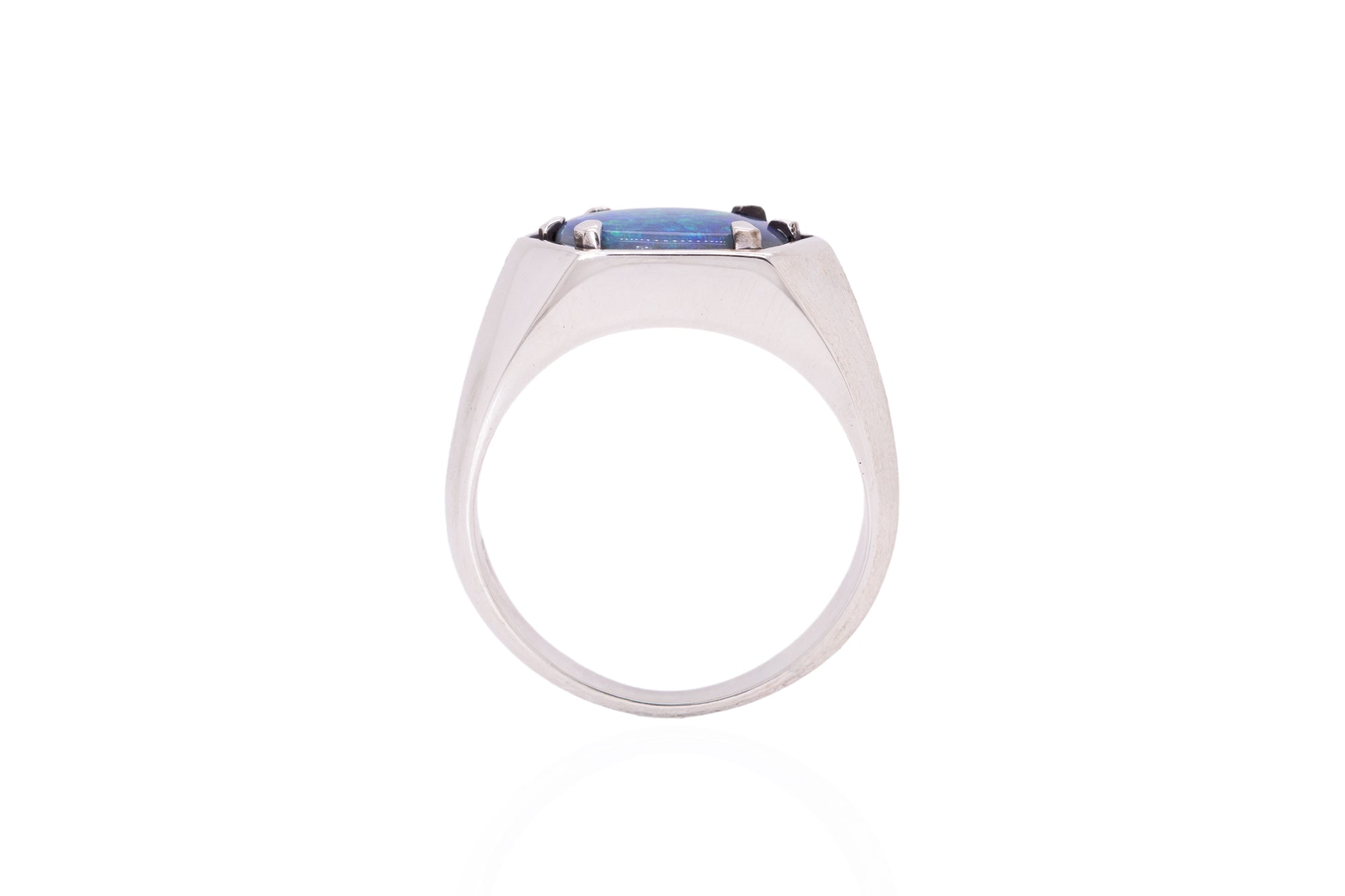 Saxon — Sterling Silver 2.32 ct Dark Opal Ring