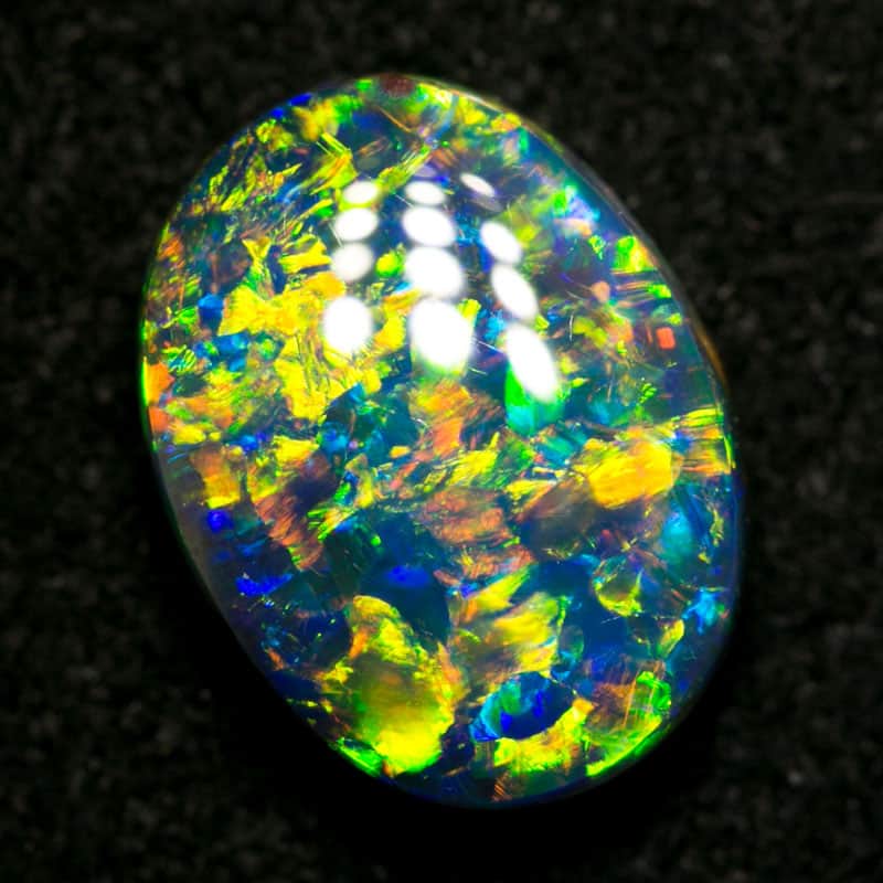 2.35 ct gem black opal 10.5x8x4mm