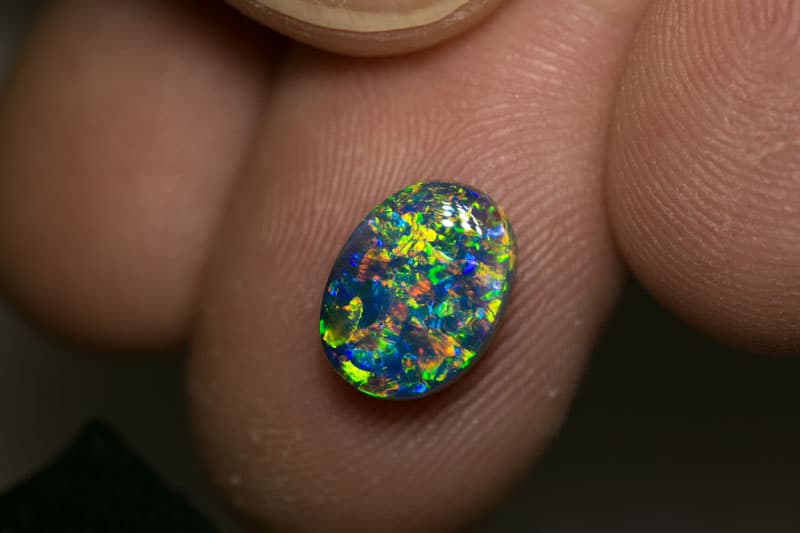 2.35 ct gem black opal 10.5x8x4mm
