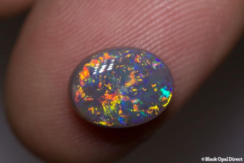 2.39 ct semi black opal 10x7.8x4.5mm