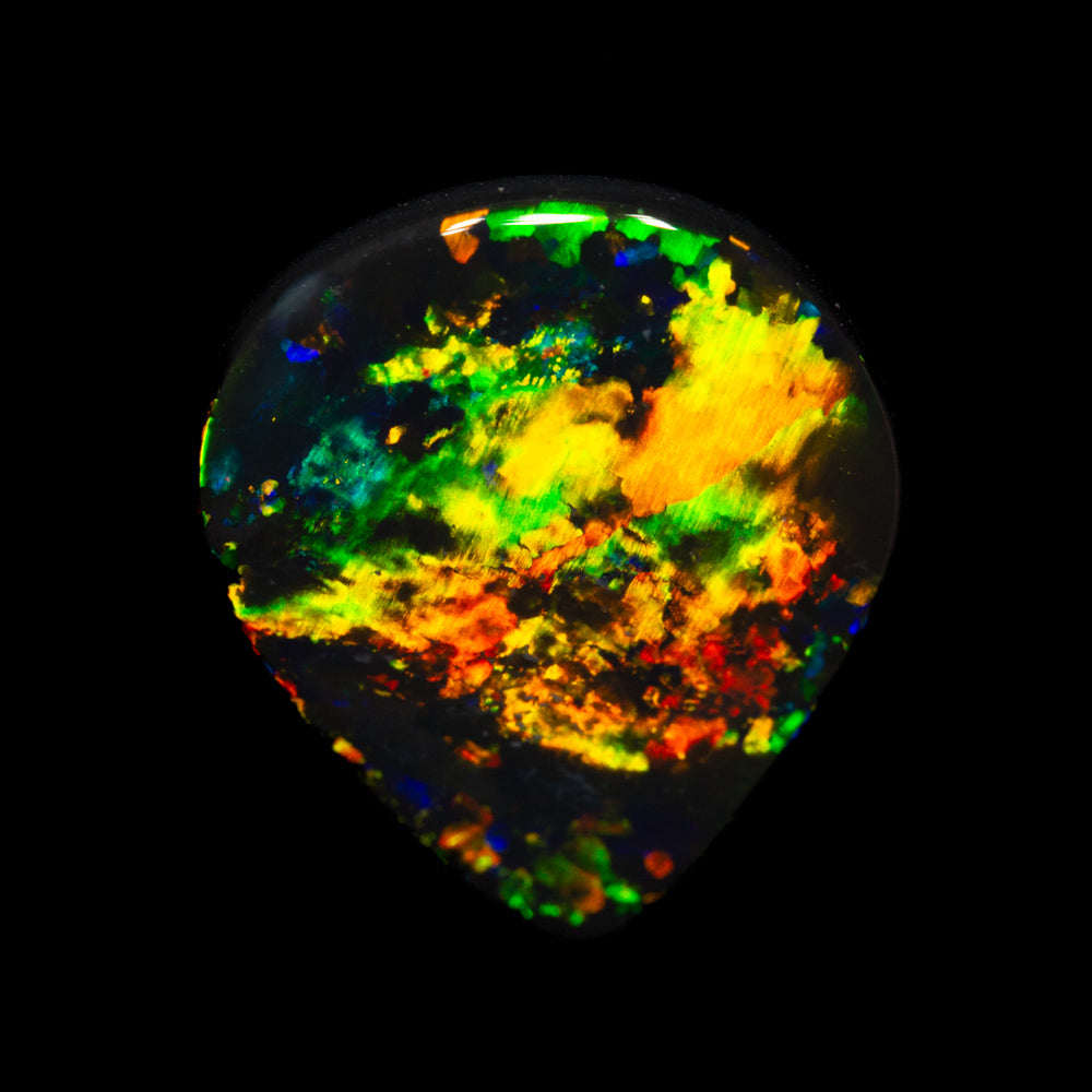 2.42 ct gem black opal 12.7x11.1x2.7mm