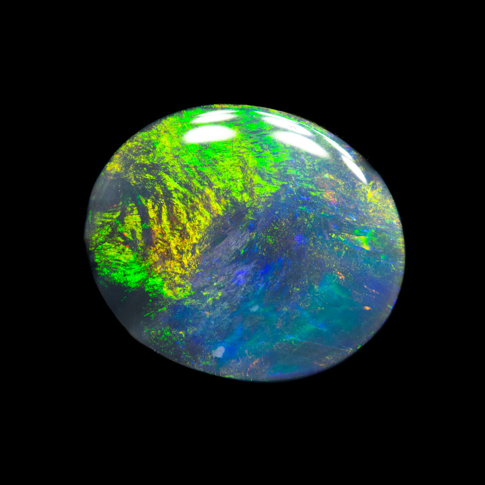 2.44 ct black opal 10.8x9.2x3.7mm
