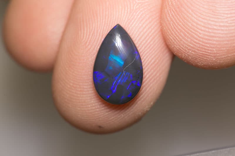 2.45 ct black opal 13x8x4mm