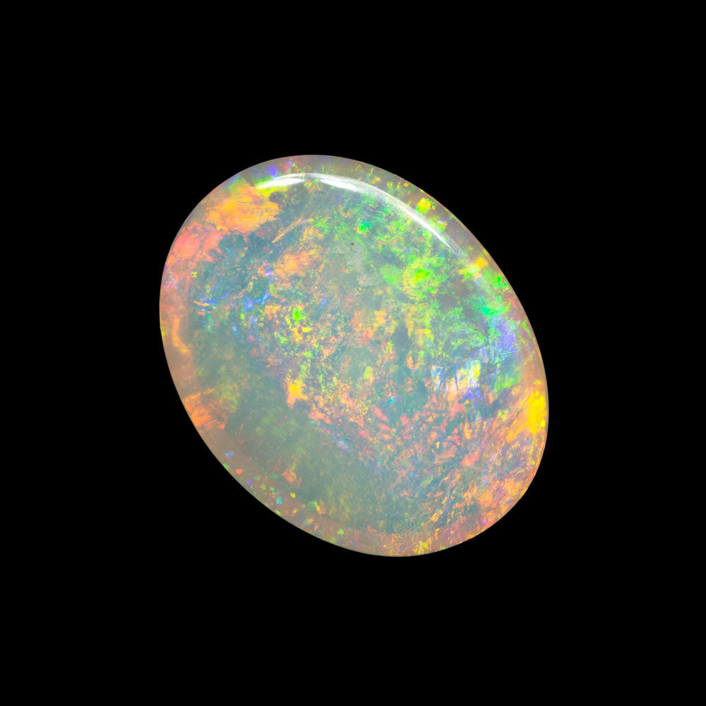 2.57 ct double-sided white opal 12x9.3x3.4mm