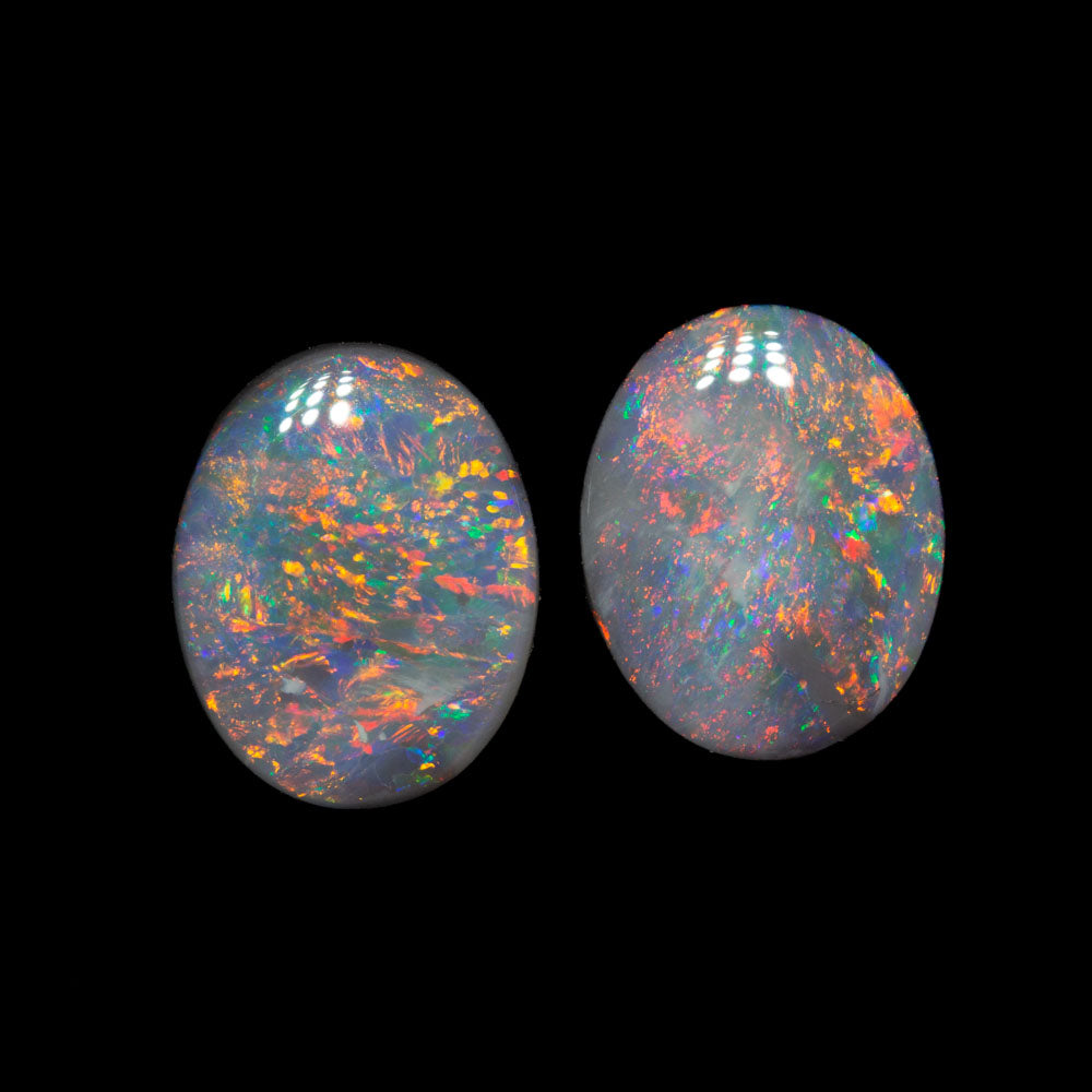 2.57 ct dark opal pair 9.2x7.3x3.2mm
