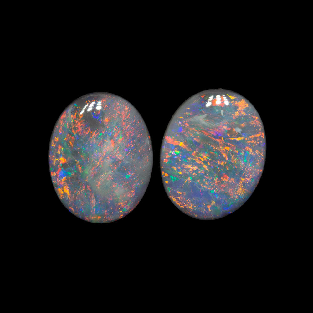 2.57 ct dark opal pair 9.2x7.3x3.2mm