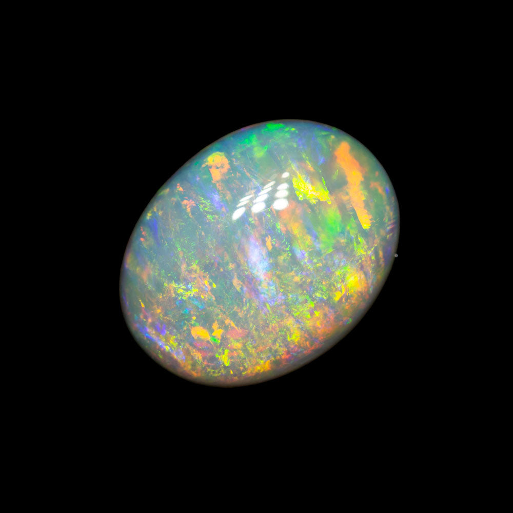 2.57 ct double-sided white opal 12x9.3x3.4mm