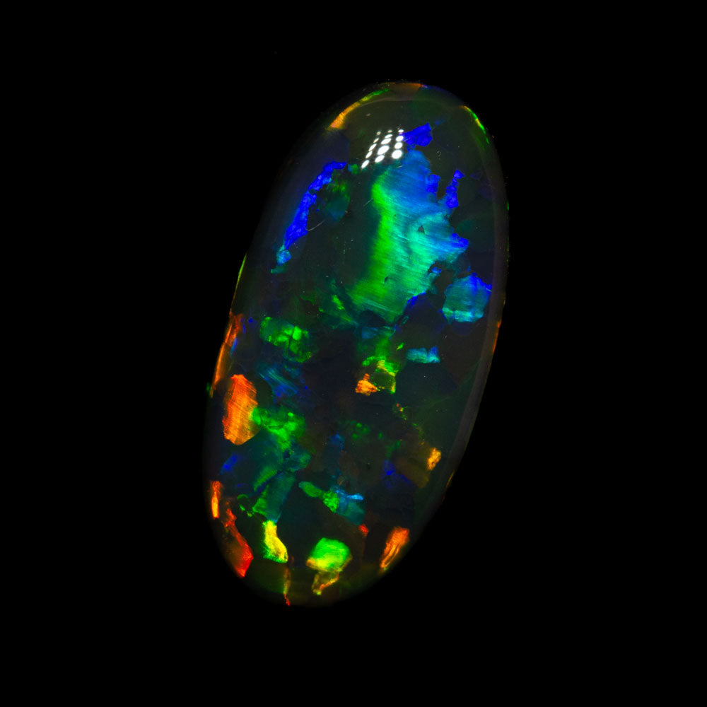 2.61 ct gem black opal 14.5x7.2x3.7mm