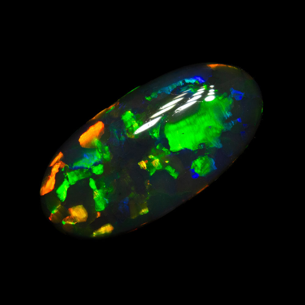 2.61 ct gem black opal 14.5x7.2x3.7mm