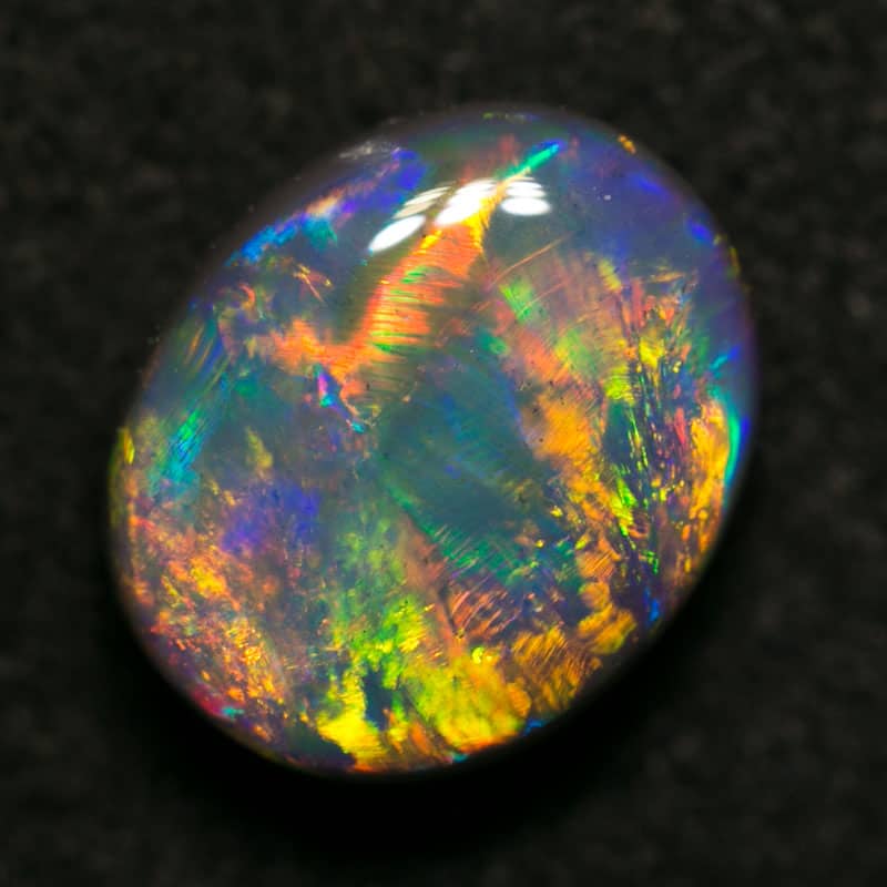 2.61 ct gem black opal 10x8x5mm
