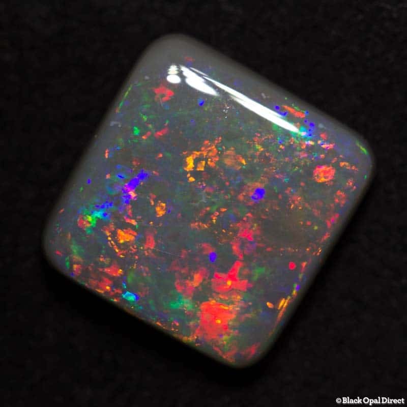 2.61 ct semi black opal cushion cut 9x9x3mm