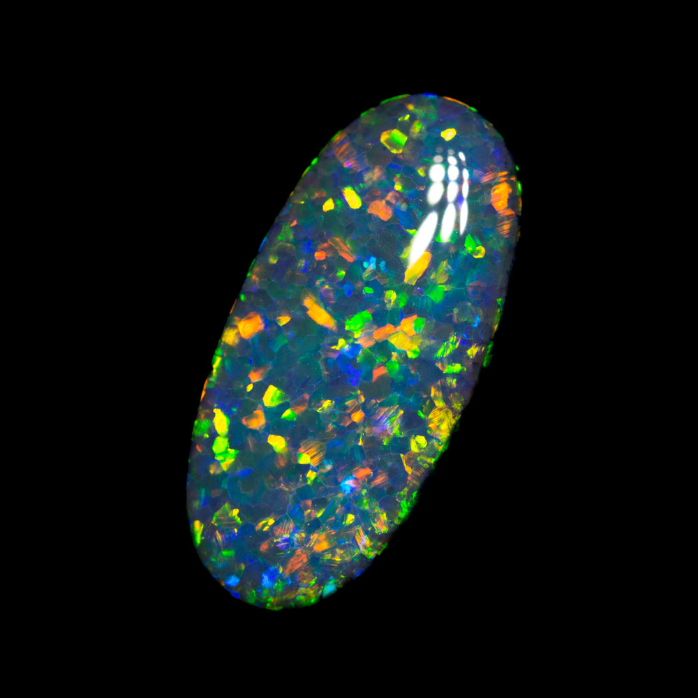 2.66 ct gem black opal 14.8x7.2x3.7mm