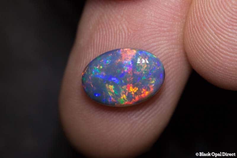 2.66 ct black opal gem 12.5x8.5x4mm